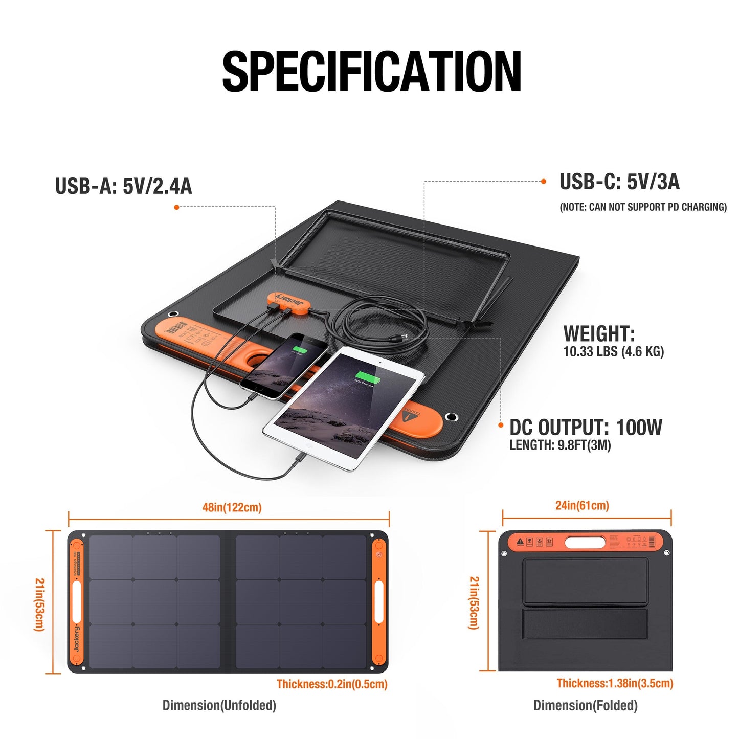 Jackery 100W SolarSaga Solar Panel