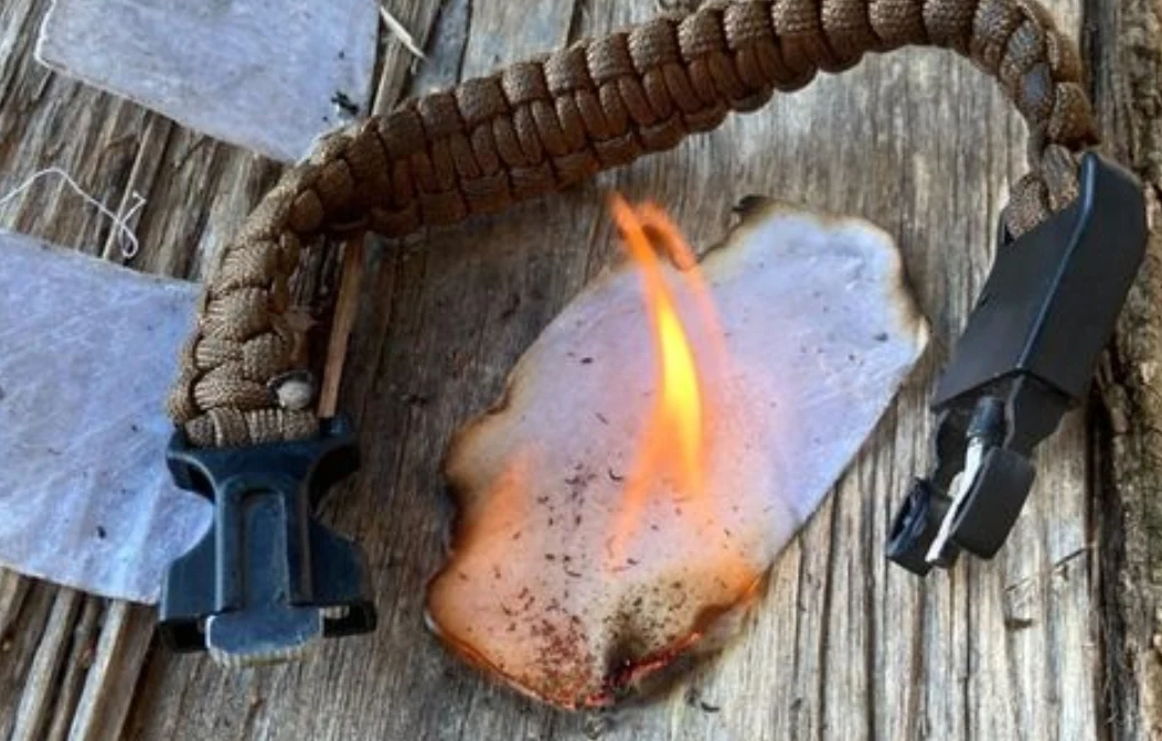 Fire Starter Waxed Tinder Card