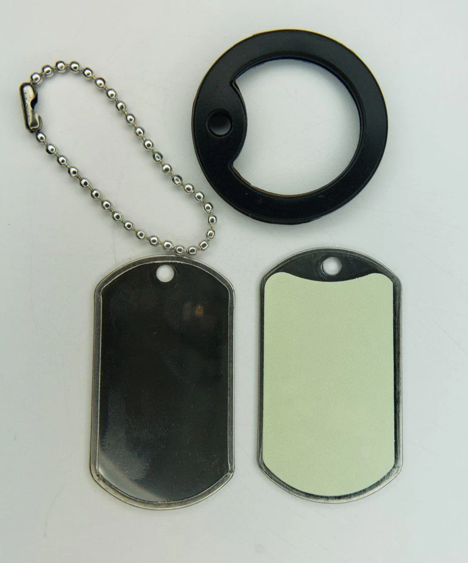 Emergency Signal Dog Tag : Glow in the Dark Dog Tag with Reflective Mirror