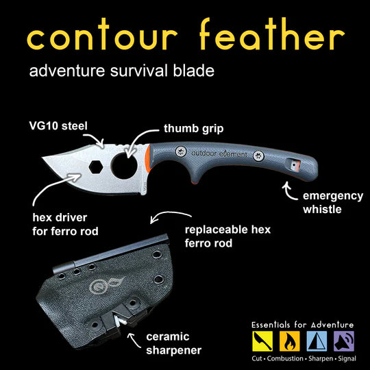 Contour Feather Adventure Knife