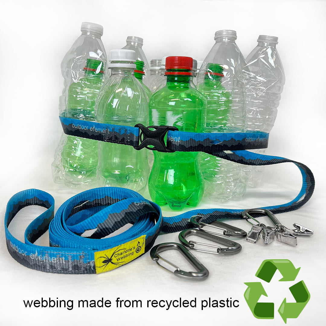 webbing is made from recycled plastic