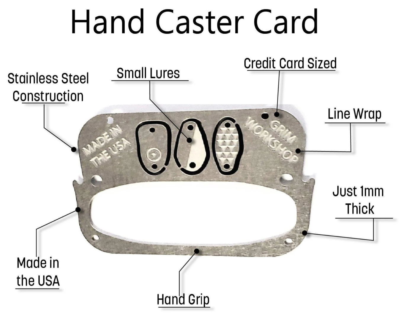 Hand Caster Fishing Card : 4 Finger Grip Fishing Handline Reel