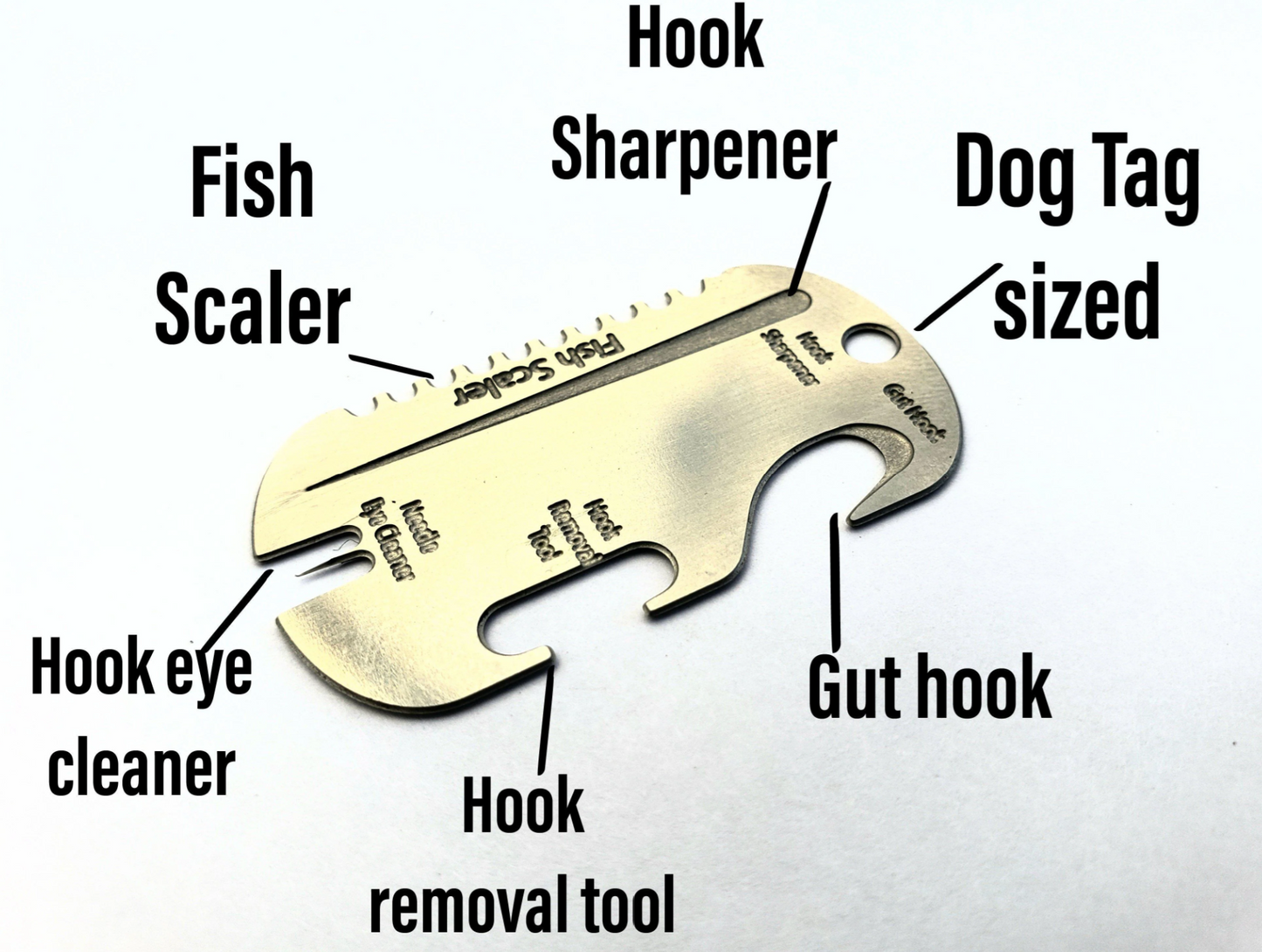 Fisherman's Dog Tag : Fishing Multi Tool Necklace