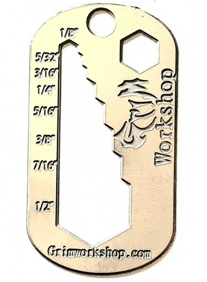 Multi Wrench Dog Tag: EDC Wrench and Bit Driver