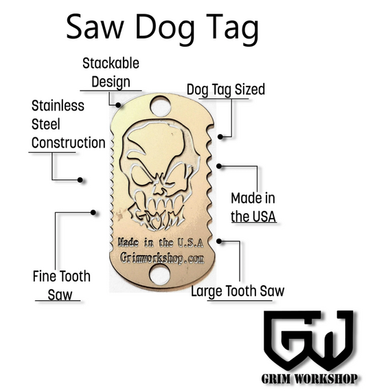 Dog Tag Saw : EDC Saw Necklace