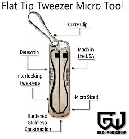 Micro Tweezer Tool Flat Tip