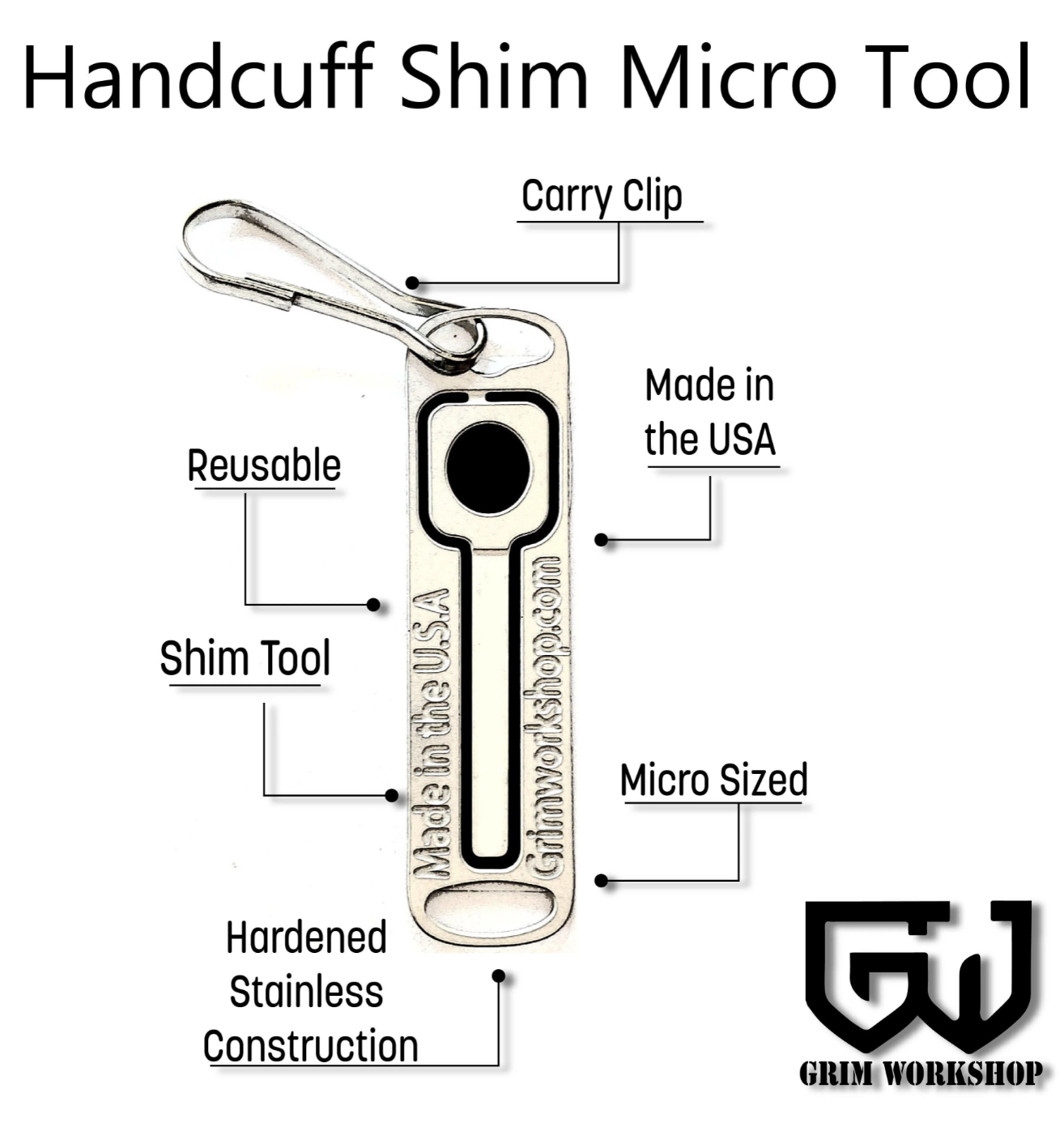 Handcuff Shim Micro Tool: Shim Handcuffs with this Tiny Tool