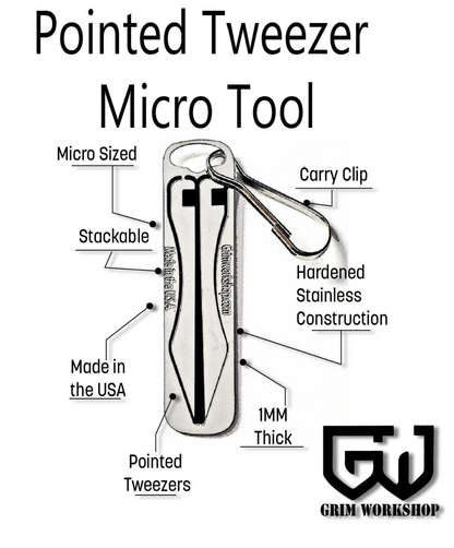 Pointed Tweezer Micro Tool: Tweezer Tool Keychain